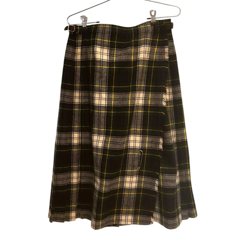 Clan laird skirt kilt womens size 8/10 vintage set 2 red green blue ivory multi - Picture 1 of 15